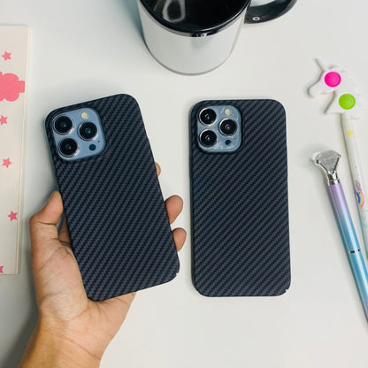 Black Slim Carbon Fiber iPhone Case