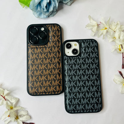 Branded Leather Phone Case With Black Border #004