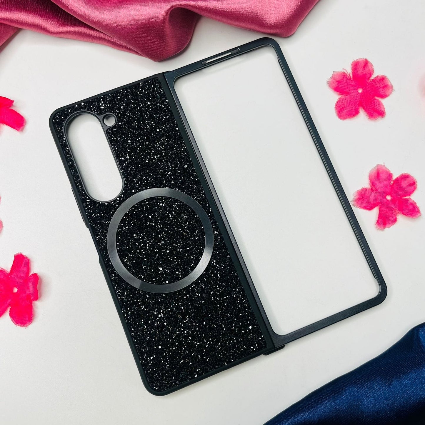 Glitter Phone Case With Magsafe For Samsung Fold Series