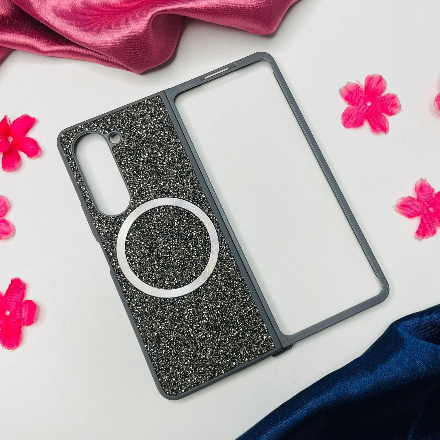 Glitter Phone Case With Magsafe For Samsung Fold Series