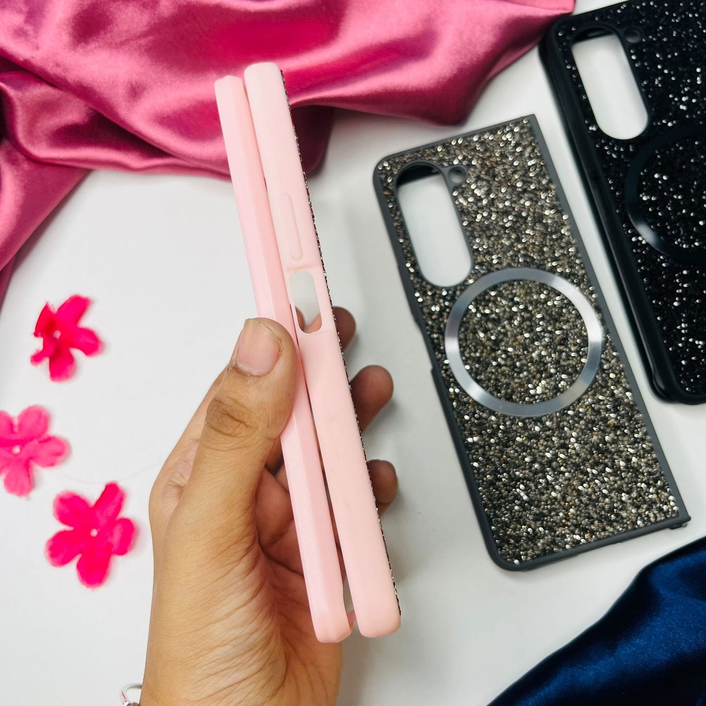 Glitter Phone Case With Magsafe For Samsung Fold Series