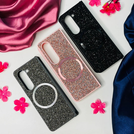 Glitter Phone Case With Magsafe For Samsung Fold Series