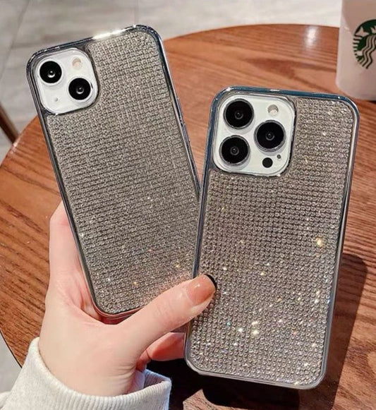 Luxury Glitter Diamond Side Silicone Case For Iphones