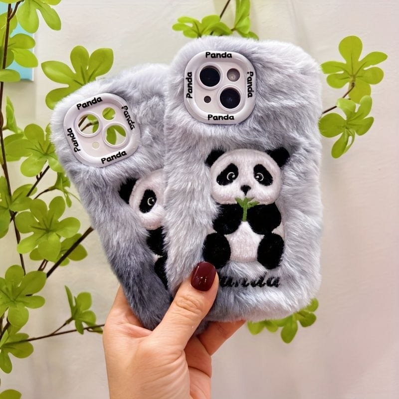 New Three Dimensional Panda Fur Case