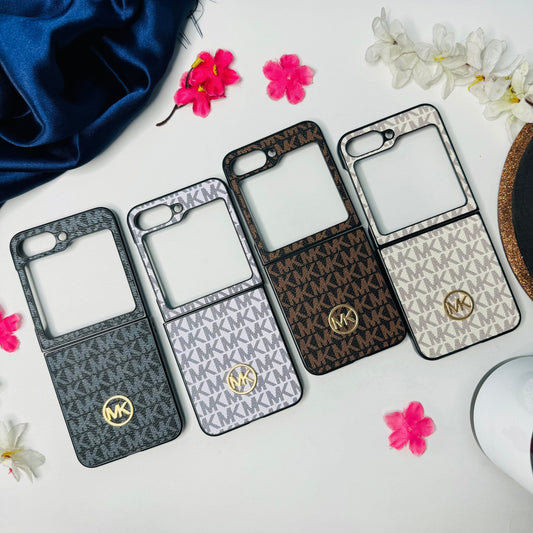 Luxury Metal Logo Phone Case For Samsung Z Flip 5 & 6