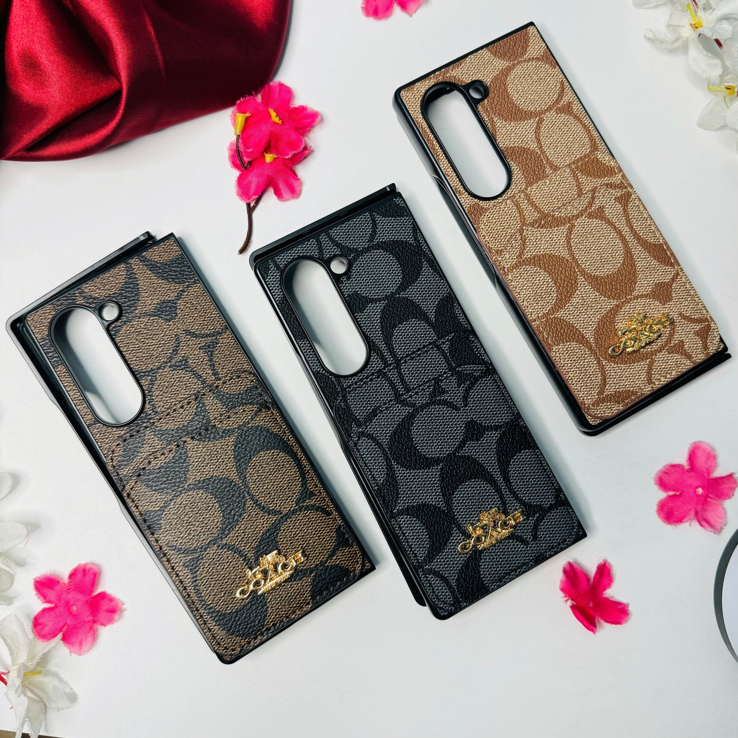 Premium Luxe Phone Case With Card Holder For Samsung Fold Series