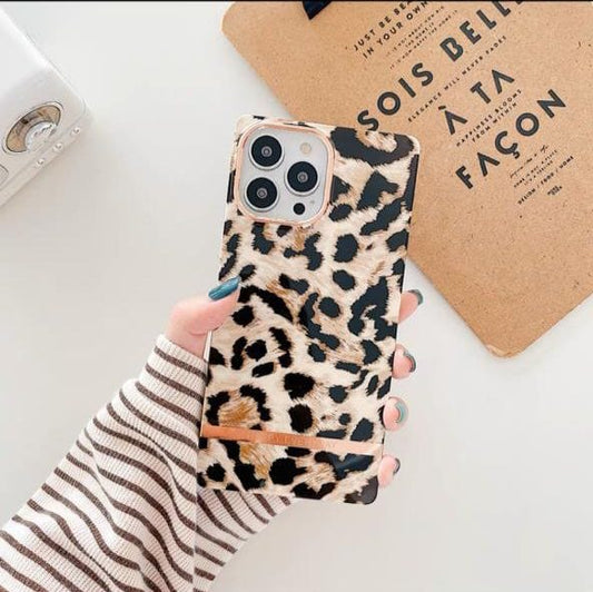 Square shape Leopard design case